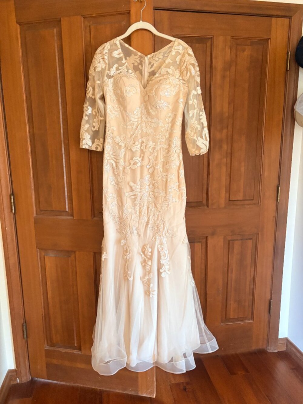 Missacc Mermaid V-Neck Lace/Tulle Mother Of The Bride Dresses With Sequins